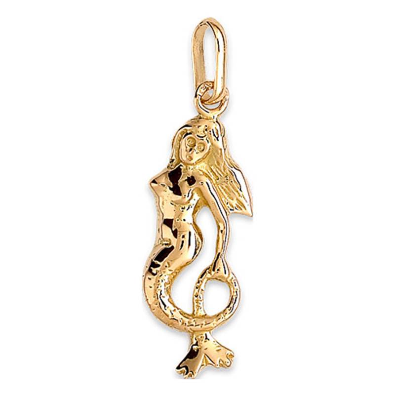 Mermaid 375/1000 or 750/1000 Yellow Gold Pendant - Lucas Lucor
