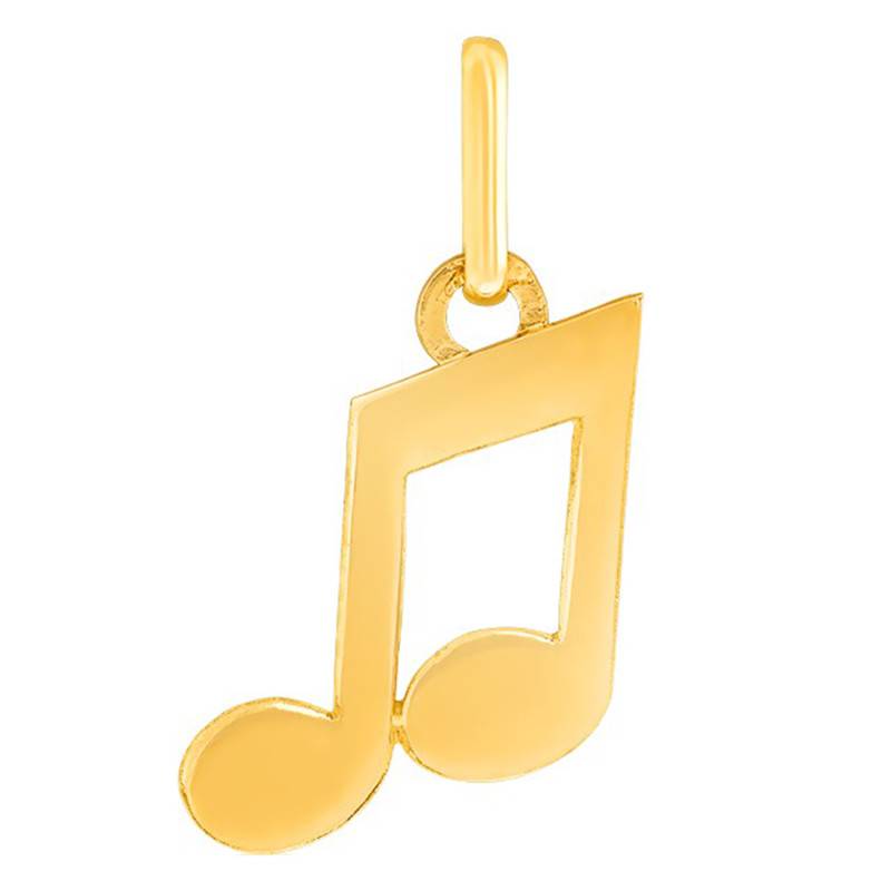 Yellow Gold Music Note Pendant 375 or 750 - Lucas Lucor