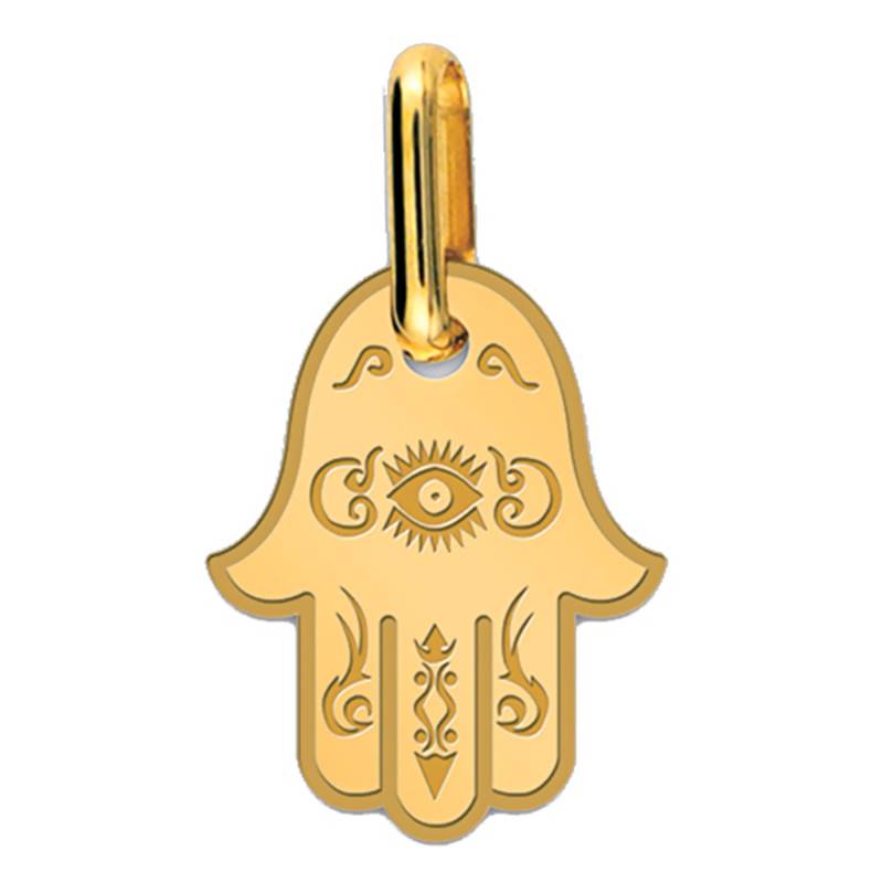 750/1000 Yellow Gold Hamsa Hand Pendant - Lucas Lucor