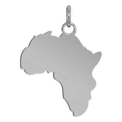 Pendentif Afrique 17 x 19 mm en Or Blanc 375 - Lucas Lucor