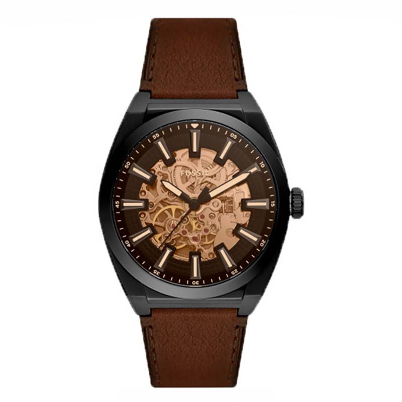 Fossil Everett Eco-Friendly Brown Leather Men's Watch ME3207 - Fossil