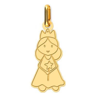 750/1000 Yellow Gold Little Fairy Juliette Pendant - Lucas Lucor