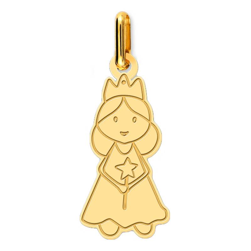 750/1000 Yellow Gold Little Fairy Juliette Pendant - Lucas Lucor