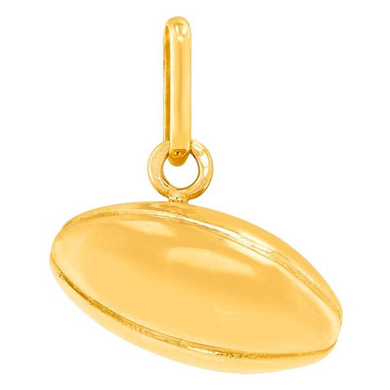 Yellow Gold 375 or 750 Rugby Ball Relief Pendant - Lucas Lucor