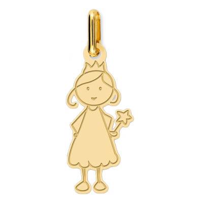 Pendentif Petite Fée Pauline Or Jaune 750 - Lucas Lucor