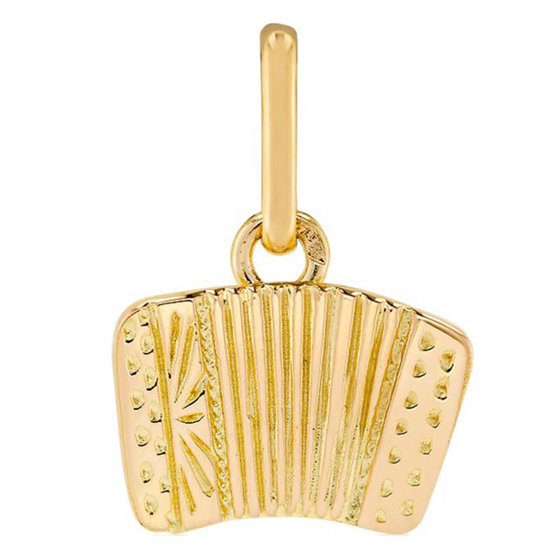 375/1000 or 750/1000 Yellow Gold Accordion Pendant - Lucas Lucor