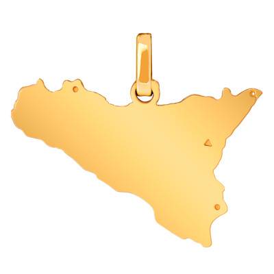 375/1000 Yellow Gold Sicily Pendant, 20 x 18 mm - Lucas Lucor