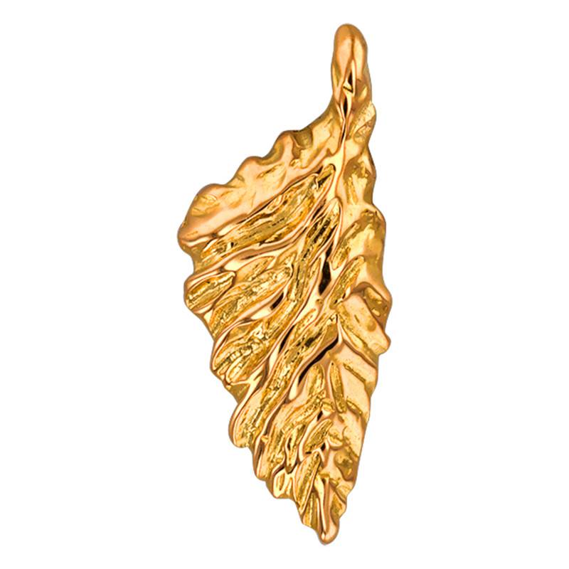 750 Yellow Gold Corsica Relief Pendant - Lucas Lucor