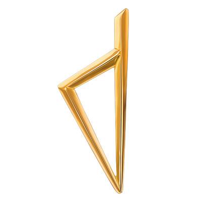 750 Yellow Gold Triangular Corsica Pendant, Large Model - Lucas Lucor