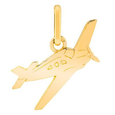 Yellow Gold 375 or 750 Airplane Pendant Lucas Lucor - Lucas Lucor