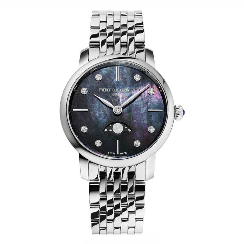 Slimline Ladies Moonphase Watch FC-206MPBD1S6B - Frédérique Constant