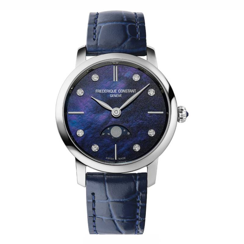 Slimline Moonphase Women's Watch FC-206MPND1S6 - Frédérique Constant