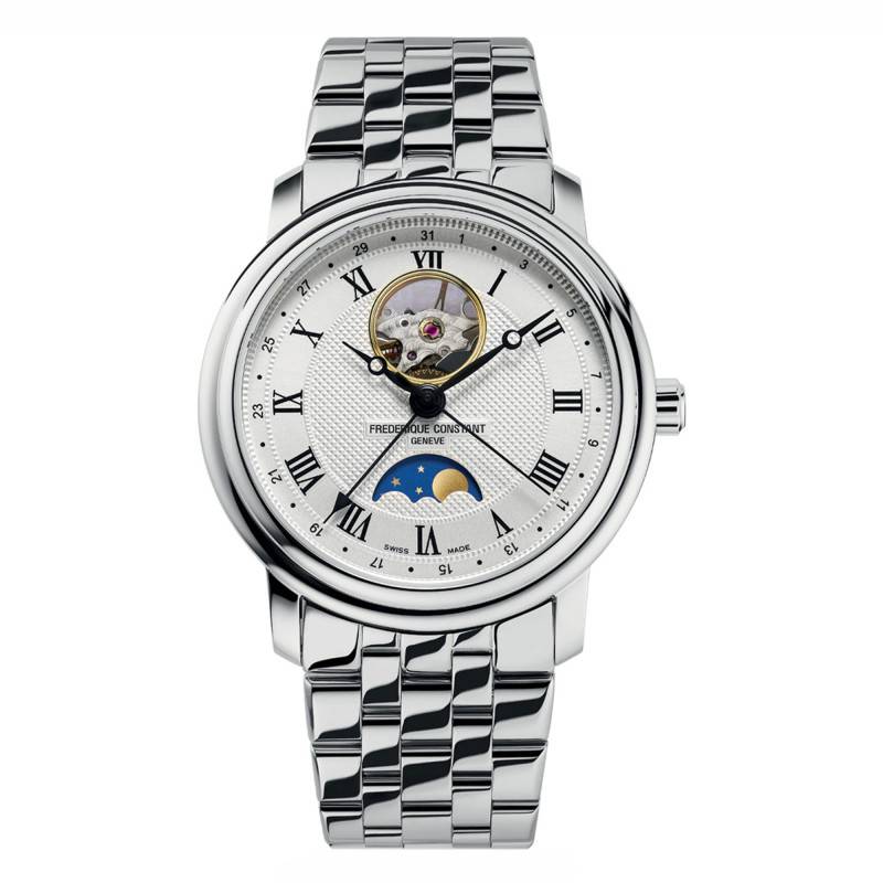 Classics Heart Beat Moonphase Date wall clock FC-335MC4P6B2 - Frédérique Constant