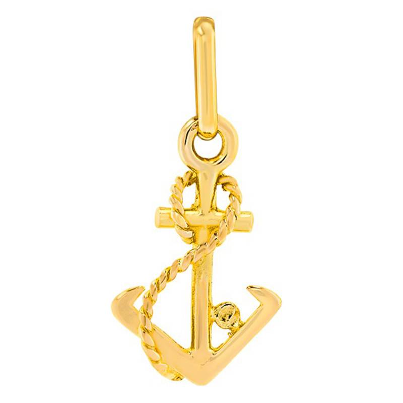 375/1000 or 750/1000 Yellow Gold Anchor Pendant - Lucas Lucor