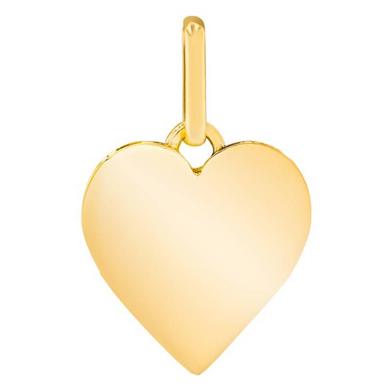 Yellow Gold Simple Heart Pendant, 375 or 750 - Lucas Lucor