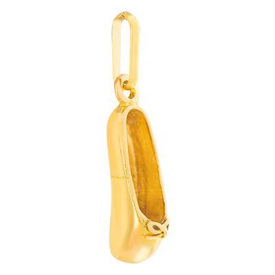 Yellow Gold 375/1000 or 750/1000 Ballet Slipper Pendant - Lucas Lucor
