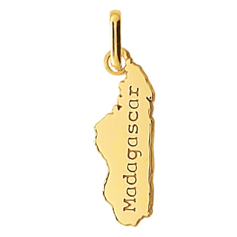 375 Yellow Gold Madagascar Pendant, 18 x 7 mm - Lucas Lucor