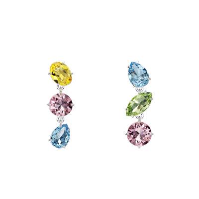 Boucles d'oreilles Gema Métal Rhodié & Cristaux Multicolores - 5692406 - Swarovski