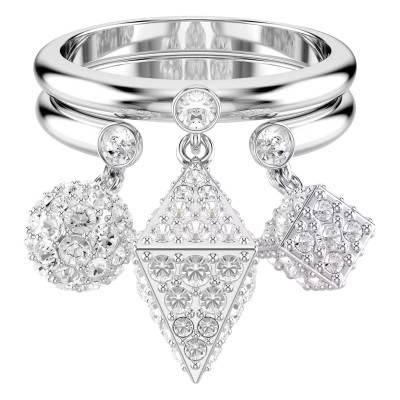 Bagues Dextera Métal Rhodié & Cristaux Blancs - 5709842 - Swarovski