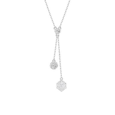 Collier Dextera Métal Rhodié & Cristaux Blancs, Longueur 61 à 67 cm - 5693207 - Swarovski