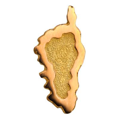 375 Yellow Gold Thick Border Corsica Pendant - Lucas Lucor