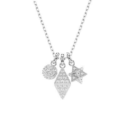 Collier Dextera Métal Rhodié & Cristaux Blancs, Longueur 38 à 45 cm - 5700288 - Swarovski