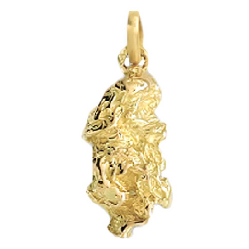 750/1000 Yellow Gold Nugget Pendant - Lucas Lucor