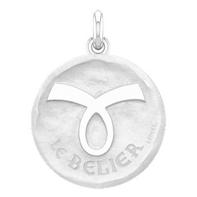 Médaille Argent Zodiaque Signe du Bélier, Diamètre 19 mm - Becker