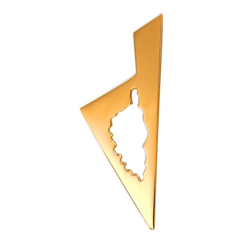 750 Yellow Gold Corsica Triangle Pendant - Lucas Lucor