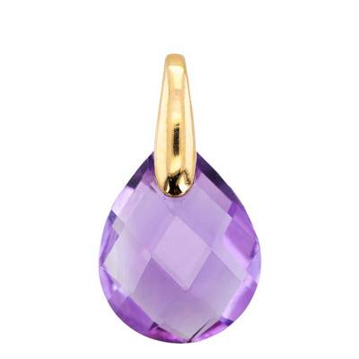 Pendentif Poire Violette, Or Jaune 750 & Améthyste - Les Valentines