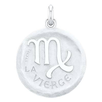 Médaille Zodiaque Signe de la Vierge Argent, Diamètre 19 mm - Becker