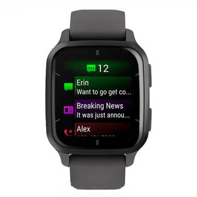 Montre Venu Sq 2 Grey avec bracelet silicone gris foncé 010-02701-10 - Garmin