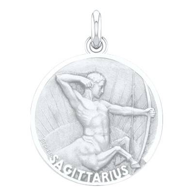 Médaille Signe du Sagittaire argent, Diamètre 19 mm - Becker