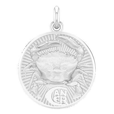 Médaille Zodiaque Signe du Cancer Argent, Diamètre 19 mm - Becker