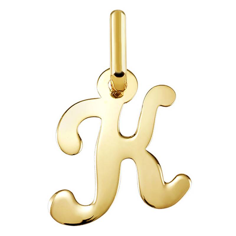 750/1000 Yellow Gold Letter K Pendant - Argyor