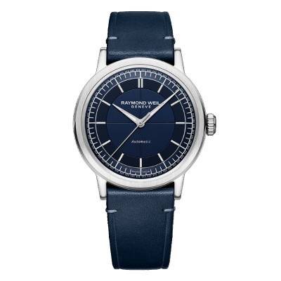 Montre Millesime Automatique 39.5 mm Seconde Centrale Bleue - Raymond Weil