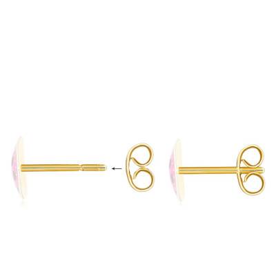 375 Yellow Gold Unicorn Head Stud Earrings - Bambins