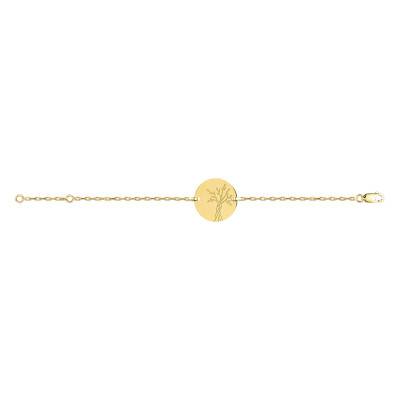 750 18K Yellow Gold Tree of Life Charm Bracelet, Length 12 cm to 14 cm - Lucas Lucor