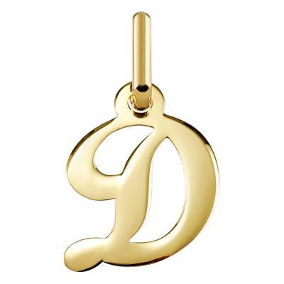 Letter D 750/1000 Yellow Gold Pendant - Argyor