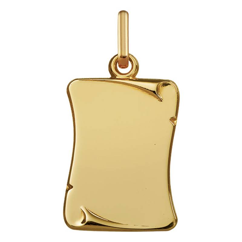 750/1000 Yellow Gold Simple Scroll Pendant - Argyor