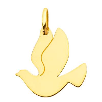 Pendentif Colombe Découpe Or Jaune 750 - Augis