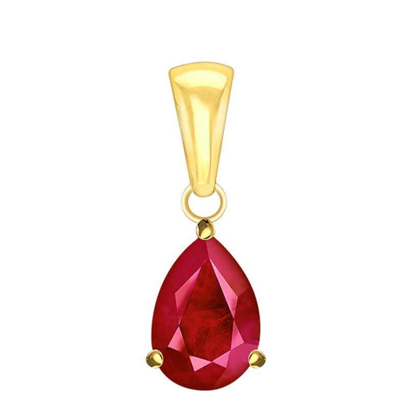 750/1000 Yellow Gold & Ruby 5x7 mm Pendant - Aurora
