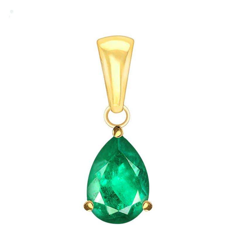 750/1000 Yellow Gold & Emerald Pendant - Aurora
