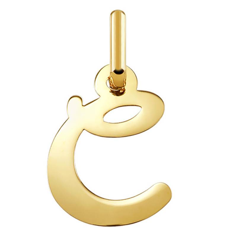 750/1000 Yellow Gold Letter C Pendant - Argyor