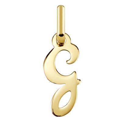 Letter G 750/1000 Yellow Gold Pendant - Argyor