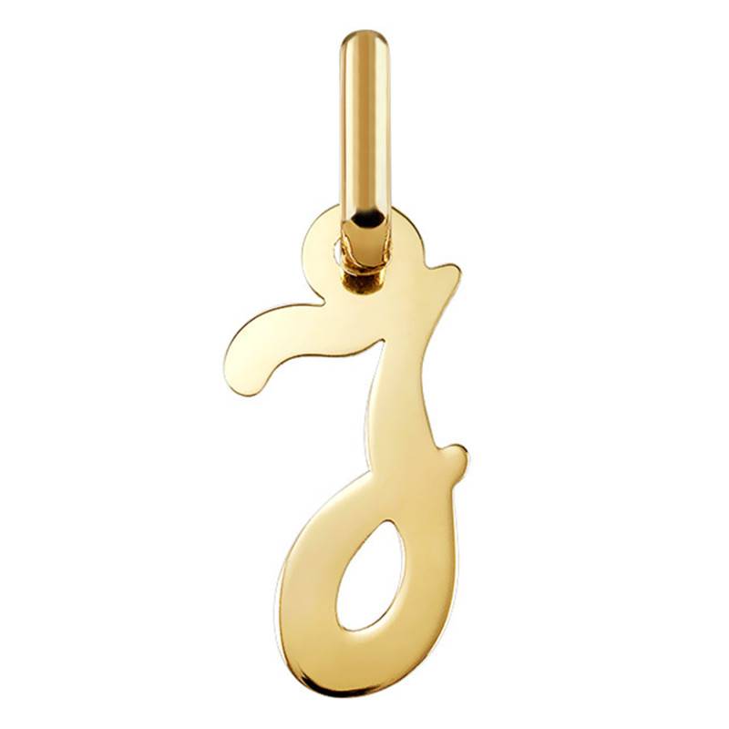 Letter J 750/1000 Yellow Gold Pendant - Argyor