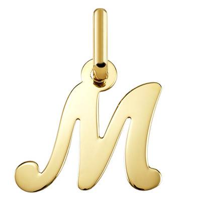 Letter M 750/1000 Yellow Gold Pendant - Argyor