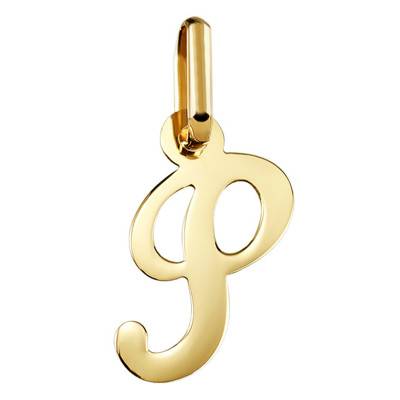 Pendentif Lettre P en Or Jaune 750 - Argyor
