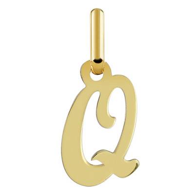Yellow Gold 750/1000 Letter Q Pendant - Argyor