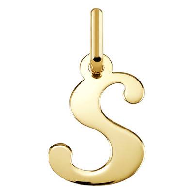 Yellow Gold 750/1000 Letter S Pendant - Argyor